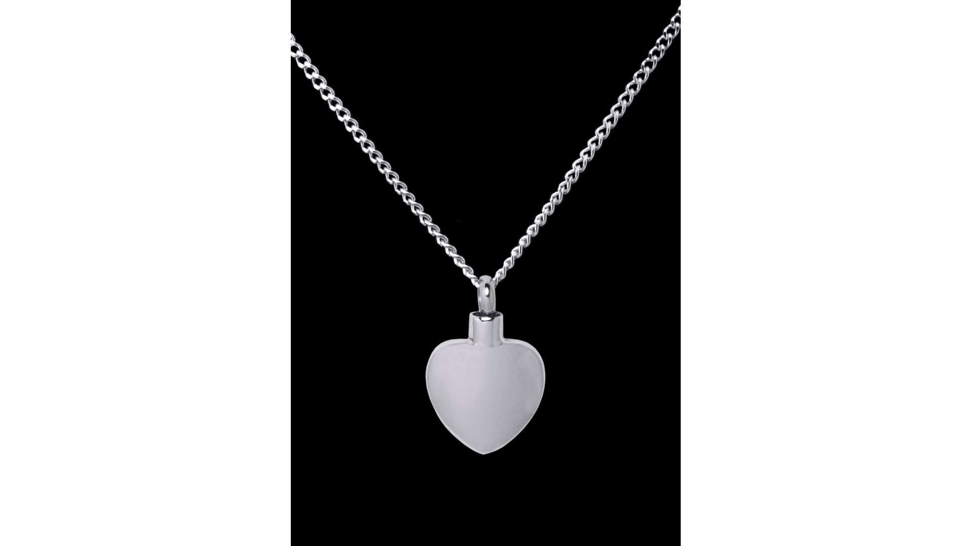 Stainless Steel Plain Heart Cremation Pendant #36-609